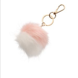 $4 add on item - Two Tone Pom Keychain - Faux Fur